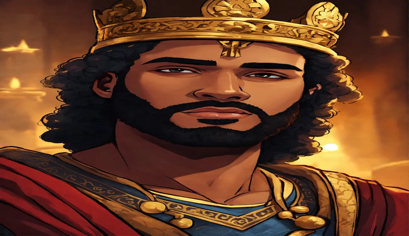 An image of a Black God dressed as a king.